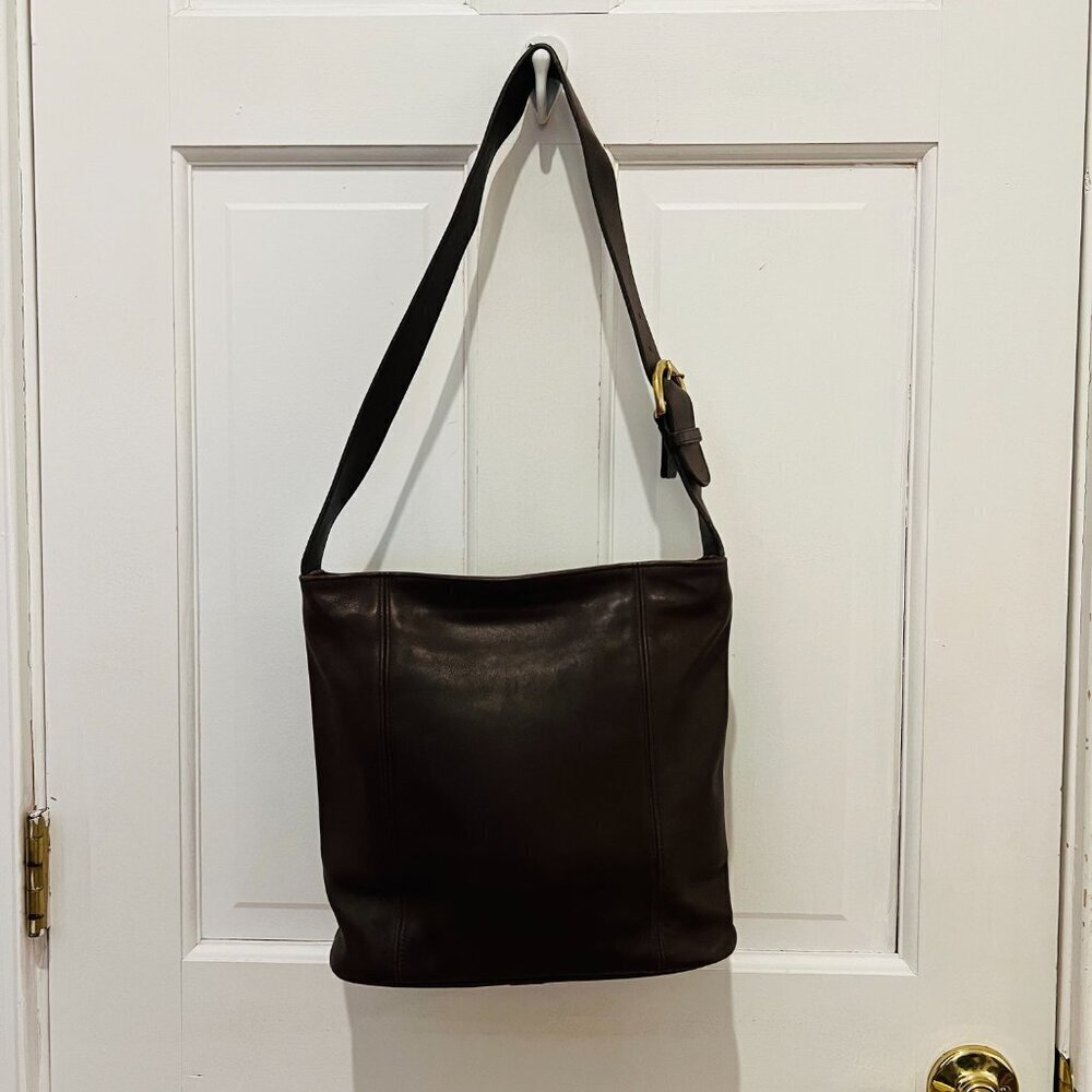 Vintage Coach Erickson Caramel Tan Bag -4169 MADE IN USA - Picture 7 of 16